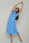 Zivame Knit Cotton Sleep Dress - Azure Blue — thumbnail 3